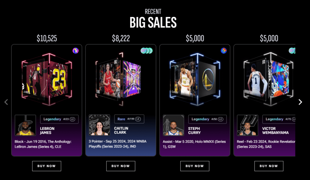 NBA Top Shot Moments, showcasing iconic plays as NFTs, symbolizing the innovative future of non-fungible tokens in sports collectibles.