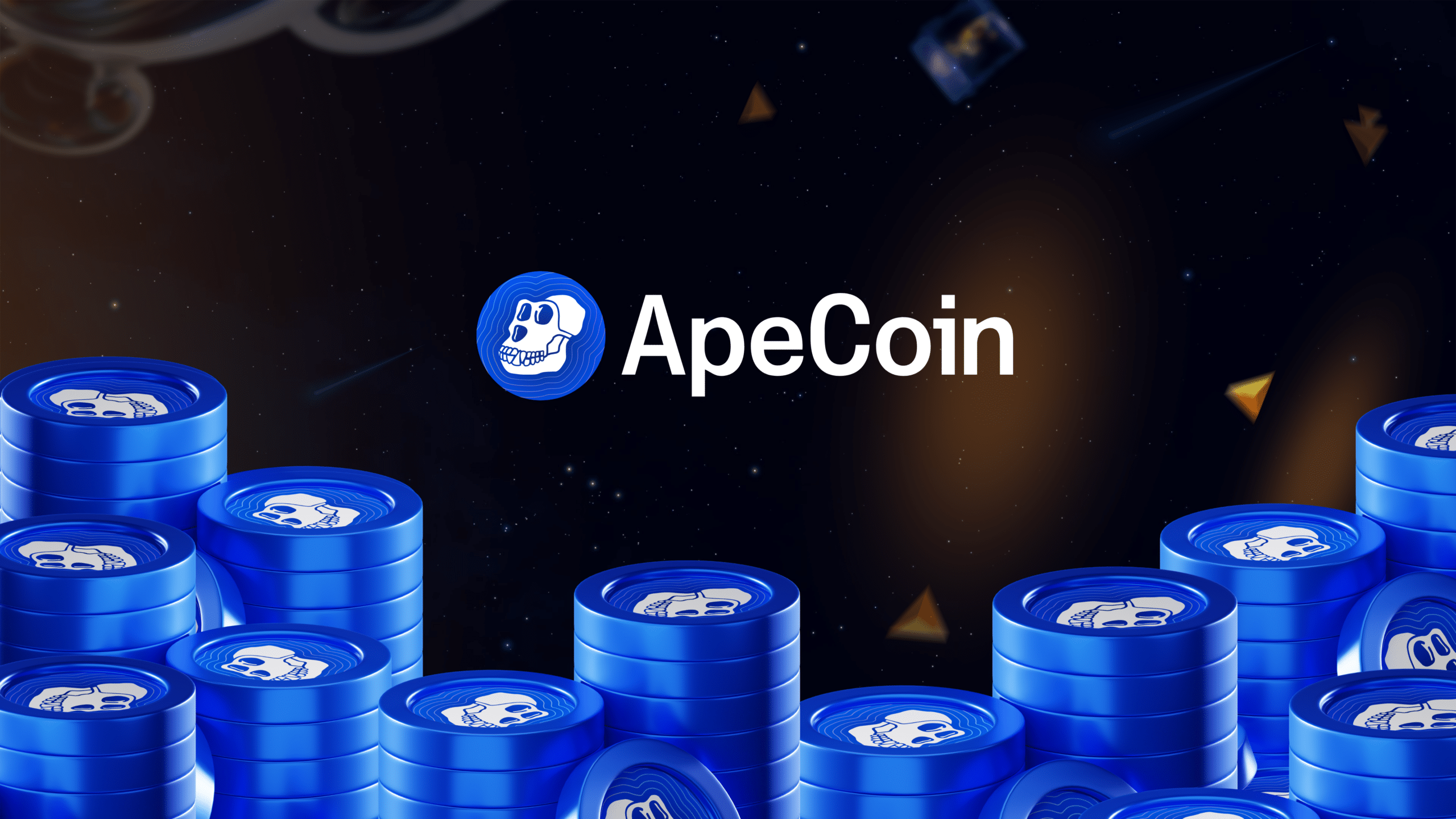 ApeCoin cryptocurrency logo - Undervalued token of Bored Ape Yacht Club NFT ecosystem with strong community support and high growth potential.